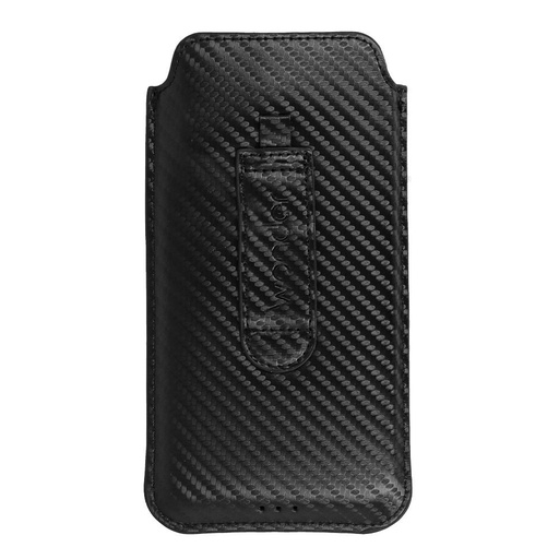 Wonder Carbon cu trecere cablu husă Nokia 105 2019 / 150 / 216 (Negru) – S dimensiune
