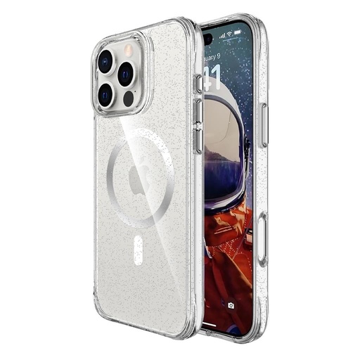 Apple iPhone 16 Pro TOKO Pure Glitter MagSafe husă spate (Argintiu)