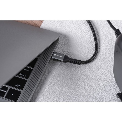 Forcell F-ENERGY C260 USB-C / USB-C cablu QC4.0 PD 5A 100W Cafule (Negru) - 3m