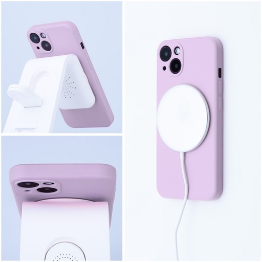 Apple iPhone 17 Silicone mag cover magsafe husă spate (Roz)