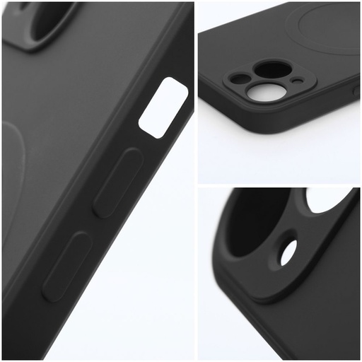 Apple iPhone 17 Pro Max Silicone mag cover magsafe husă spate (Negru)