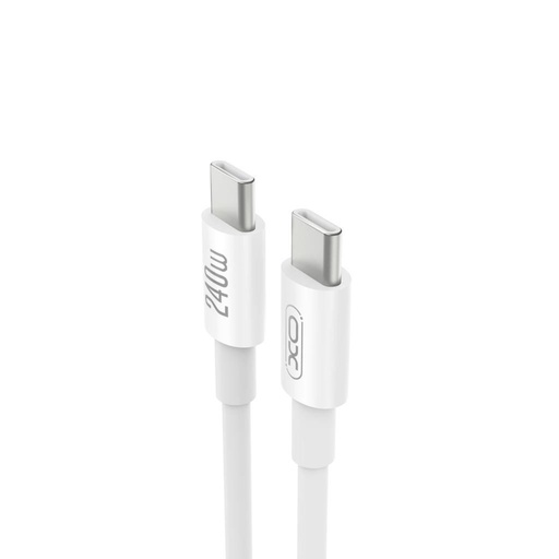 XO NB-Q298 USB-C – USB-C cablu (Alb) - 240W