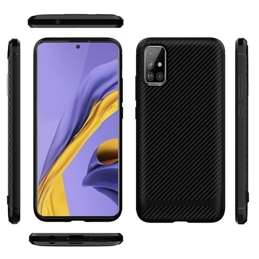 Samsung Galaxy A31 carbon protect husă spate, (Negru)