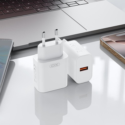 XO CE33 de perete încărcător 18W QC3.0 1x USB-A (Alb)