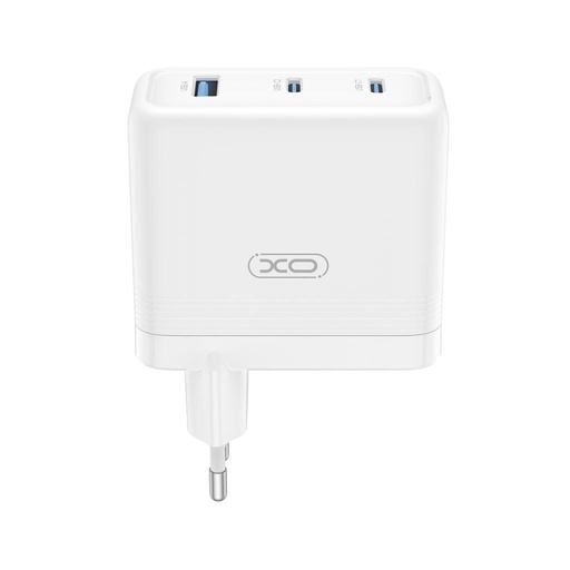 XO CE35 GaN de perete încărcător 100W 2x USB-C + 1x USB-A (Alb)