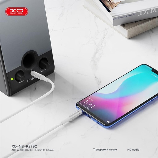 XO NB-R279C 3,5 mm – 3,5 mm audio cablu (Alb) - 1,0 m