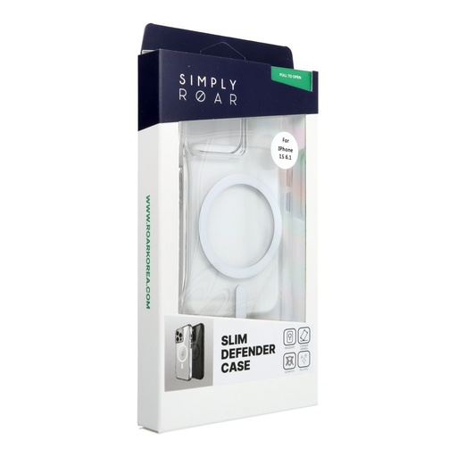 Apple iPhone 15 ROAR Slim Defender MagSafe husă spate (Transparent)