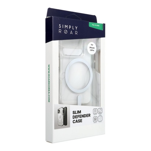 Apple iPhone 15 Pro ROAR Slim Defender MagSafe husă spate (Transparent)