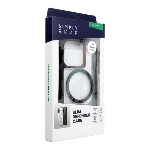 Apple iPhone 15 Pro ROAR Slim Defender MagSafe husă spate (Negru)