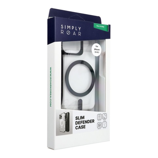 Apple iPhone 15 ROAR Slim Defender MagSafe husă spate (Negru)