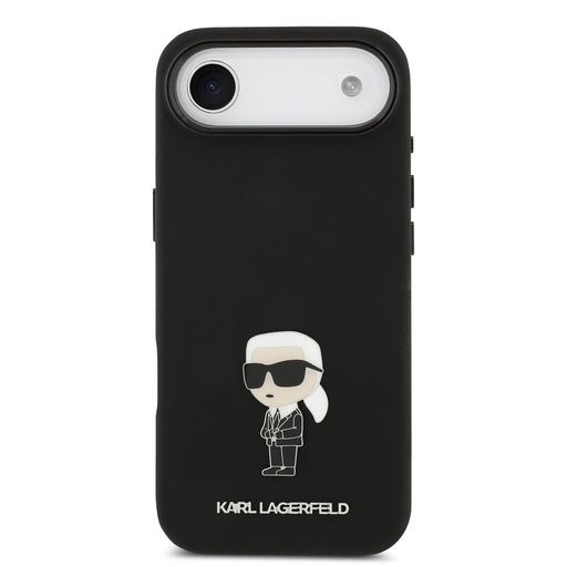 Karl Lagerfeld Liquid Silicone Metal Iconic husă iPhone Air (Negru)
