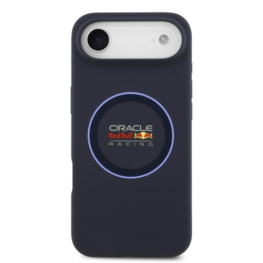 Roșu Bull Silicone Albastru Ring MagSafe husă iPhone Air (Albastru închis)