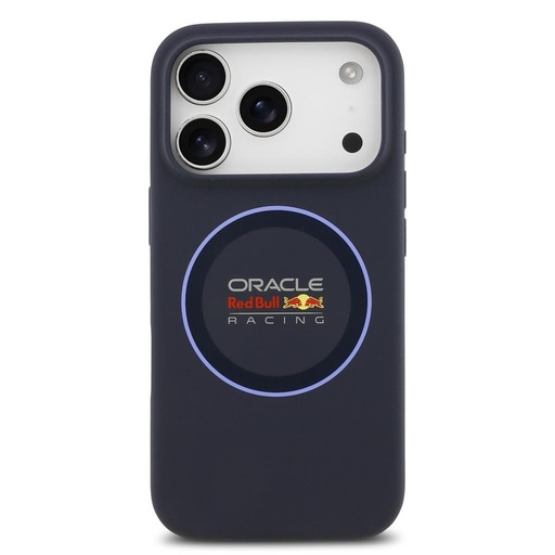 Roșu Bull Silicone Albastru Ring MagSafe husă iPhone 17 Pro (Albastru închis)