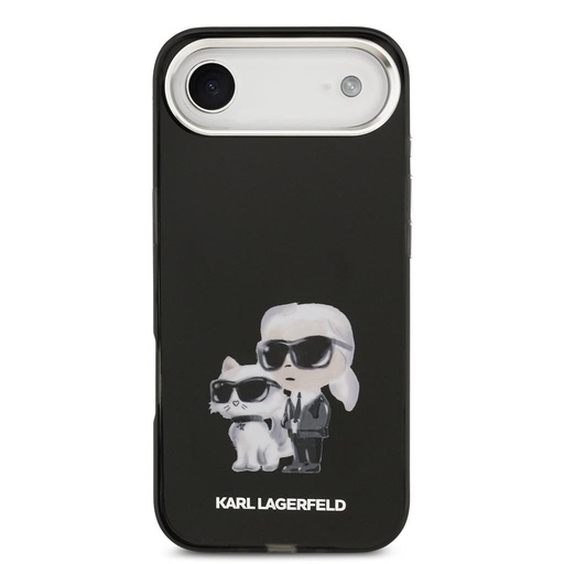 Karl Lagerfeld IML Aquarelle Karl and Choupette husă iPhone Air (Negru)