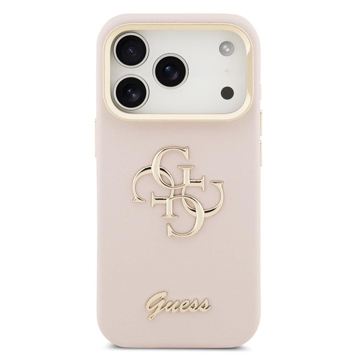Guess PU Grained 4G Logo Stand Camera Frame iPhone 17 Pro (Roz)