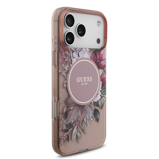 Guess IML Flowers Strap MagSafe iPhone 17 Pro Max (Roz)