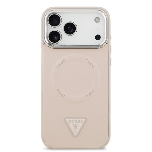 Guess PU Leather Triangle Logo MagSafe iPhone 17 Pro Max (Roz)