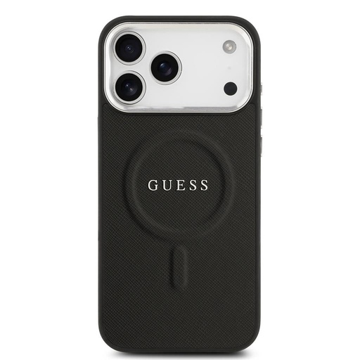 Guess PU Saffiano MagSafe iPhone 17 Pro Max (Negru)