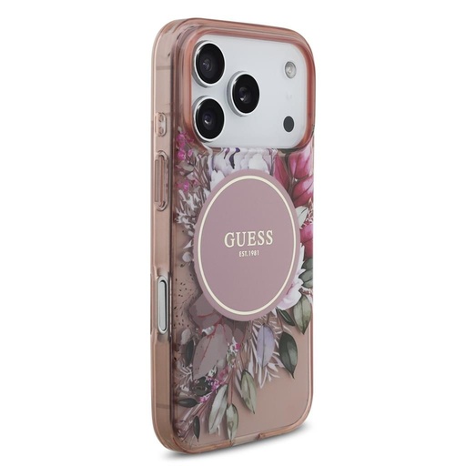 Guess IML Flowers Strap MagSafe iPhone 17 Pro (Roz)