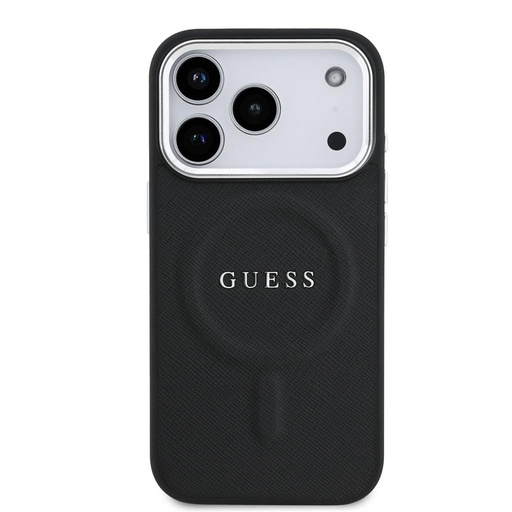 Guess PU Saffiano MagSafe iPhone 17 Pro (Negru)