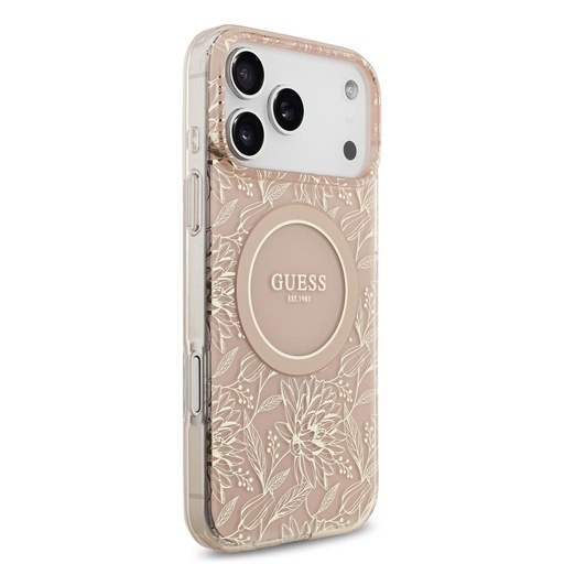 Guess IML Flowers Allover Strap MagSafe iPhone 17 Pro Max (Roz)