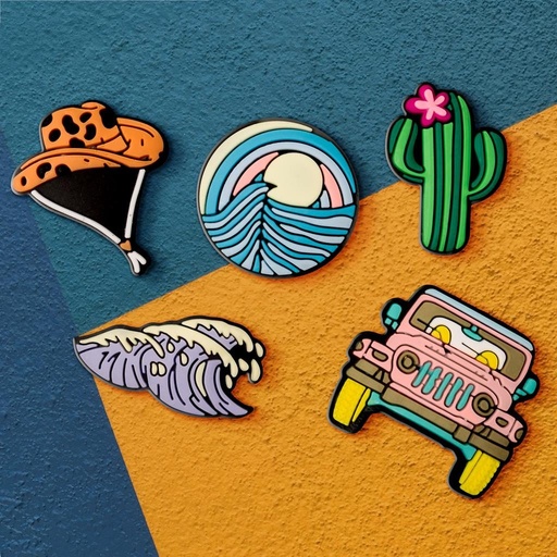 3D decor autocolant set 5 db (De vară cu model)