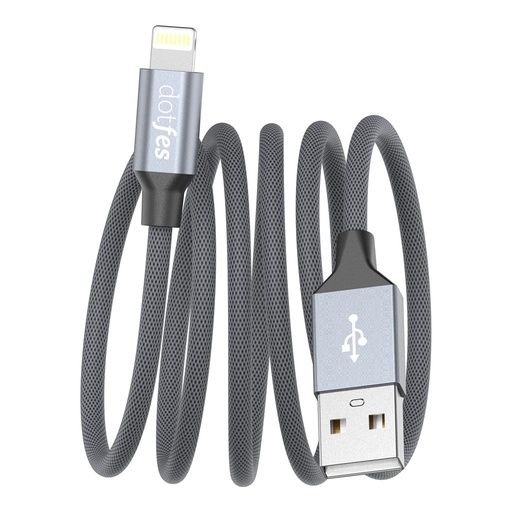 Dotfes A01F MFI licențiat lightning cablu, gri