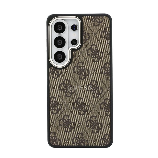 Guess PU Leather 4G Auriu Frame Magnetic Samsung Galaxy S26 Ultra (Maro)