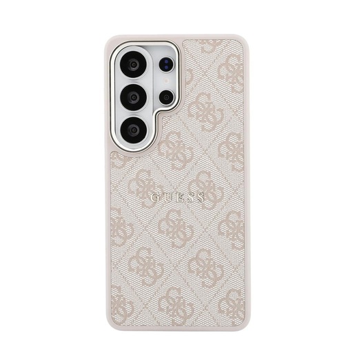 Guess PU Leather 4G Auriu Frame Magnetic Samsung Galaxy S26 Ultra (Roz)