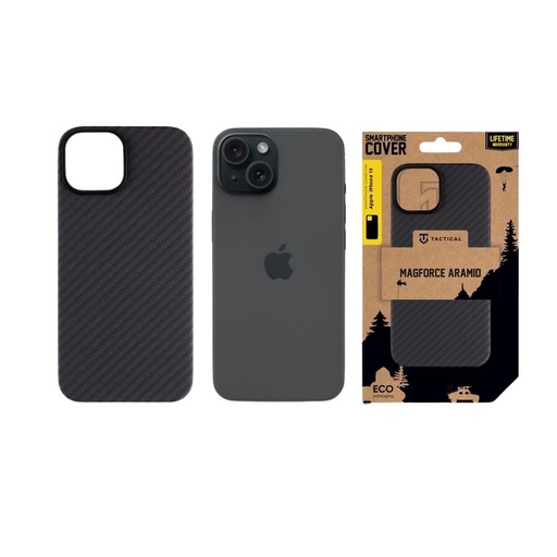 Apple iPhone 15 Tactical MagForce Aramid MagSafe husă spate (Negru)