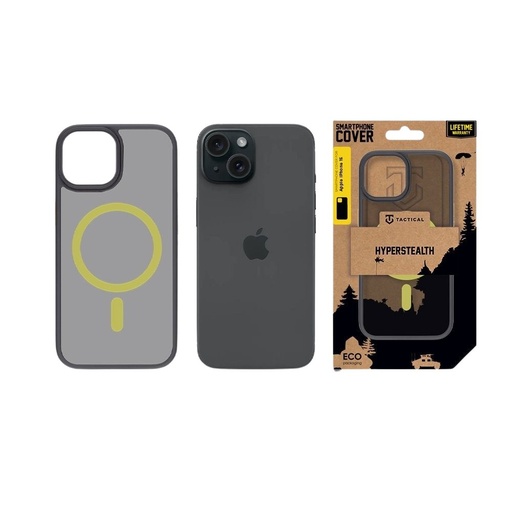 Apple iPhone 15 Tactical MagForce Hyperstealth 2.0 husă spate (Negru - Galben)