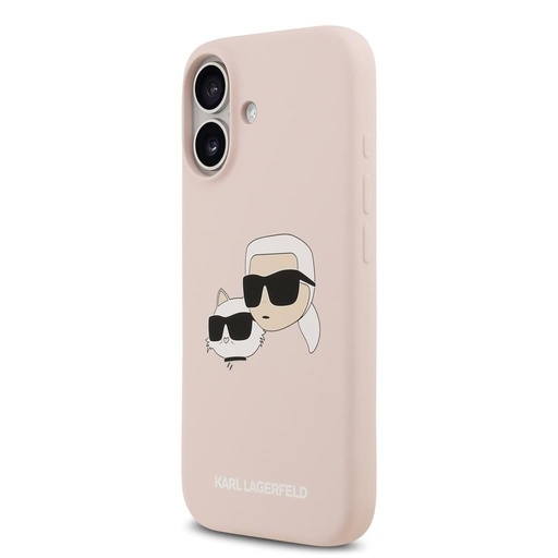 Karl Lagerfeld Liquid Silicone Double Heads MagSafe husă iPhone 17 (Roz) - KLHMP17SSKCHPPLP
