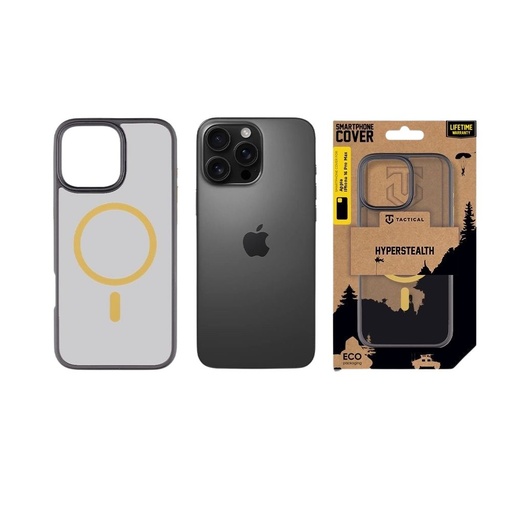 Apple iPhone 16 Pro Max Tactical MagForce Hyperstealth 2.0 husă spate (Negru - Galben)