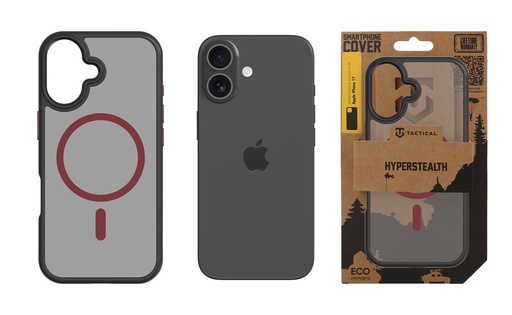 Apple iPhone 17 Tactical MagForce Hyperstealth 2.0 husă spate (Negru - Roșu)
