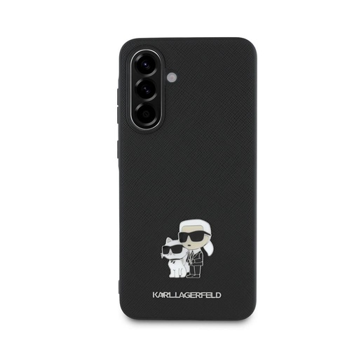 Karl Lagerfeld PU Saffiano Metal Karl and Choupette husă Samsung Galaxy A36 (Negru) - KLHCSA36PSAKCMPK