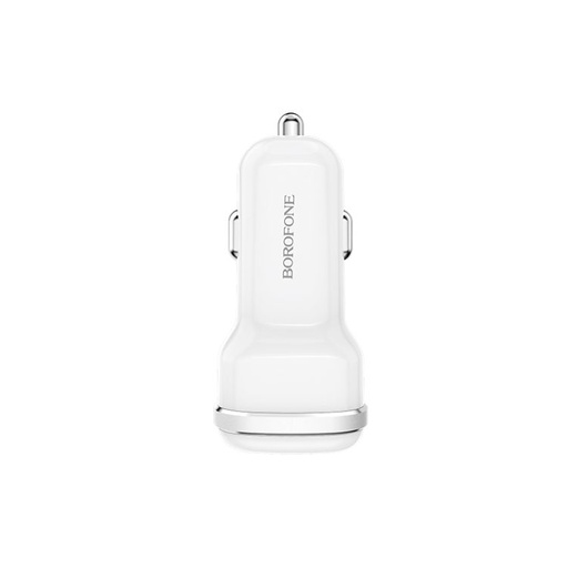 Borofone BZ13 auto încărcător (2xUSB port), 5V 2,4A, alb