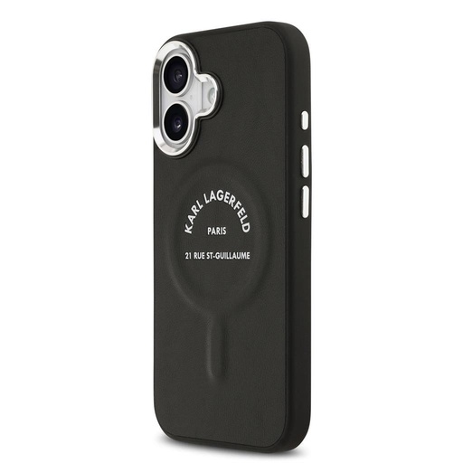 Karl Lagerfeld PU RSG Logo MagSafe husă iPhone 17 (Negru) - KLHMP17SPSKRSGEK