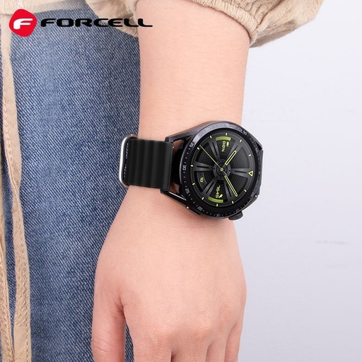 Forcell F-Design FS01 silicon curea Samsung Galaxy Watch 20 mm (Negru)