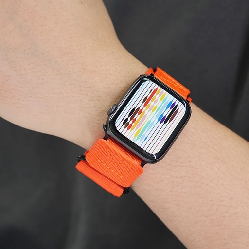 Forcell F-Design FA05 nylon cu arici curea Apple Watch 38 / 40 / 41 mm (Portocaliu)