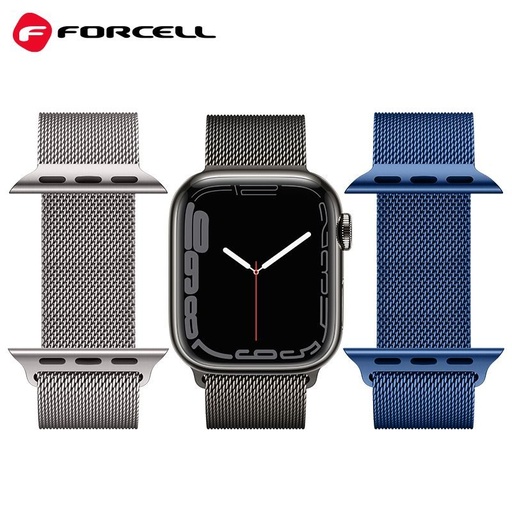 Forcell F-Design FA03 magnetic oțel curea Apple Watch 38 / 40 / 41 mm (Albastru)