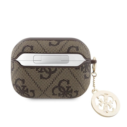 Guess 4G Script PC/PU Charm husă AirPods Pro 2 (Maro)