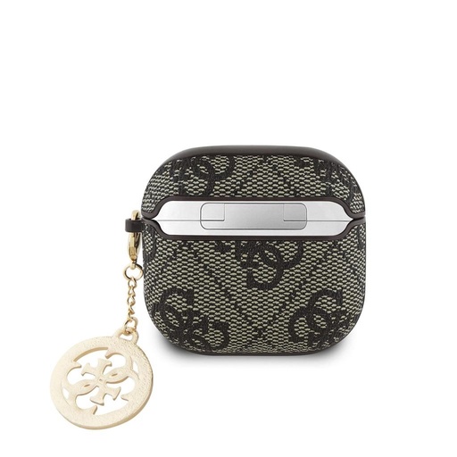 Guess 4G Script PC/PU Charm husă AirPods 4 (Maro)
