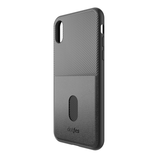 Apple iPhone X/ XS Dotfes carbon cu model premium husă spate, (Negru)
