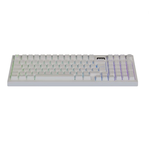 AVAX GM03 PRO 98% Gasket RGB Tri-mode mecanic tastatură (Alb) - Gateron red comutator, maghiar layout