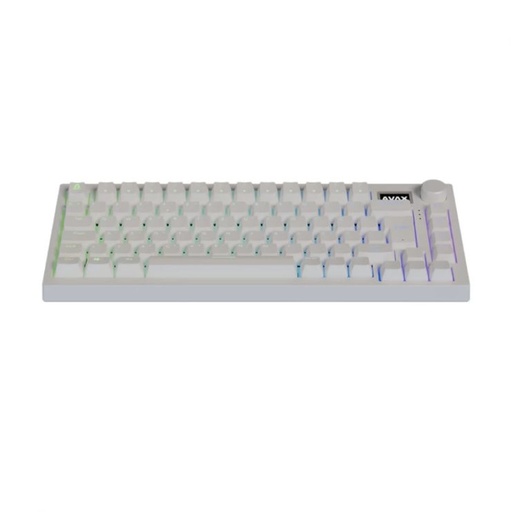 AVAX GM02 PRO 75% Gasket RGB Tri-mode mecanic tastatură (Alb) - Gateron red comutator, maghiar layout
