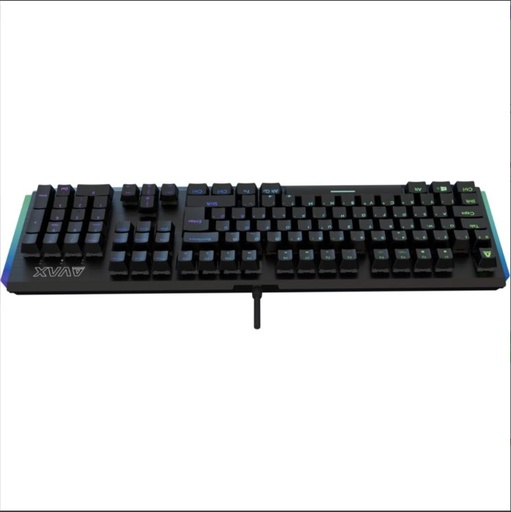 AVAX FS01 Full size mecanic aluminiu tastatură (Negru/Gri) - Cu fir, Outemu red comutator, maghiar layout