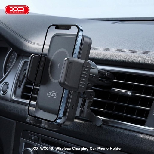 XO WX046 pentru grila de ventilație fixabil suport auto 15W fără fir cu încărcare (Negru)