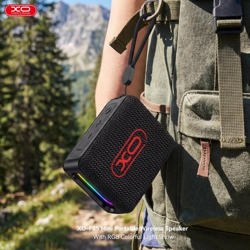 XO F85 Boombox RGB portabil Bluetooth difuzor USB/TF cu cititor de carduri (Negru)
