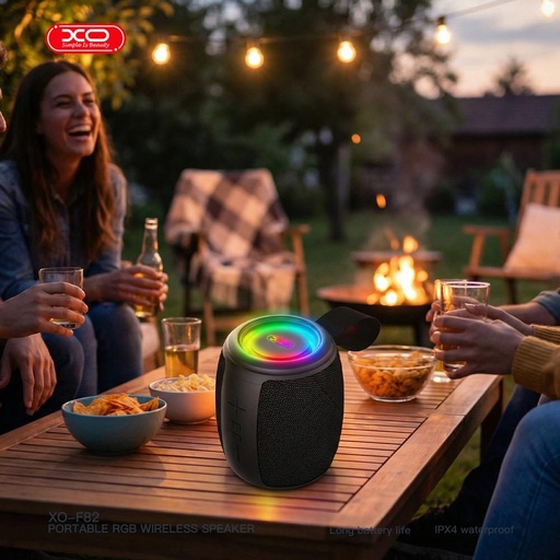 XO F82 Boombox portabil Bluetooth difuzor USB/TF cu cititor de carduri (Negru)