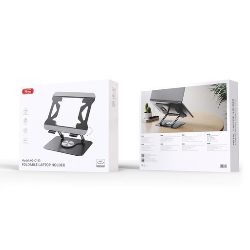 XO C153 metal rotativ laptop suport (Negru)